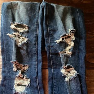 Ripped medium wash American Eagle jeans
